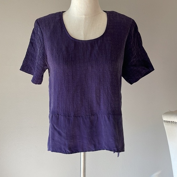 Vintage RABBIT DESIGNS MAXI 2 piece dress flare with topper purple washed size 8 - Picture 5 of 13